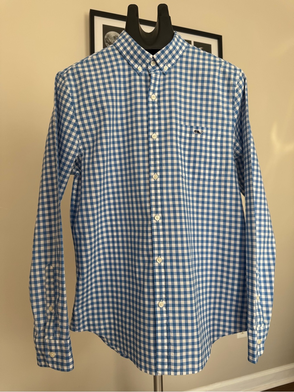 Vineyard Vines Blue and White Gingham Button-Down Shirt